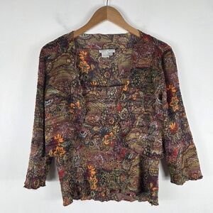 Alberto Mikali Vintage 90s Shirred Crinkle Textured Tank Cardigan Matching Set